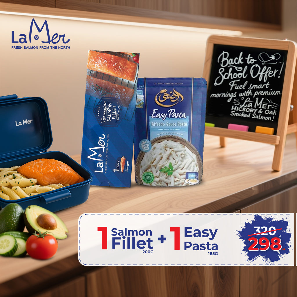 Salmon Fillet 200g + Eldoha Alfredo Sauce Easy pasta 185g For Free