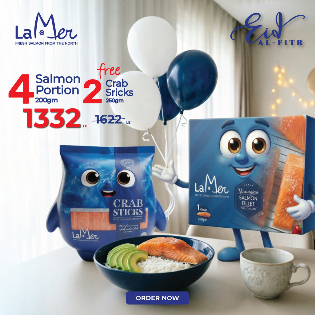 Buy 4 X Salmon fillet 200G Get free 2× packs Crab sticks 250G