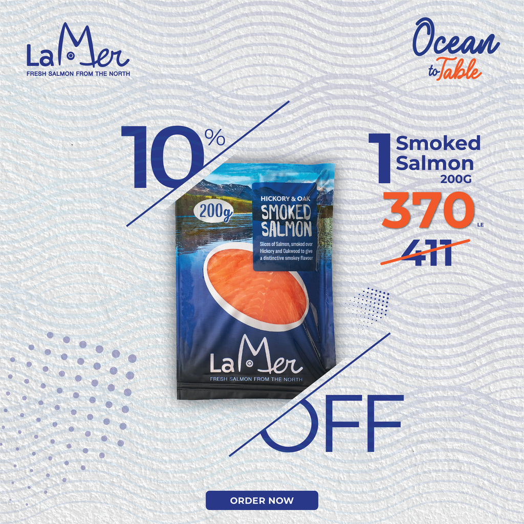 Buy 1 Pack 200g smoked salmon with 10% off.