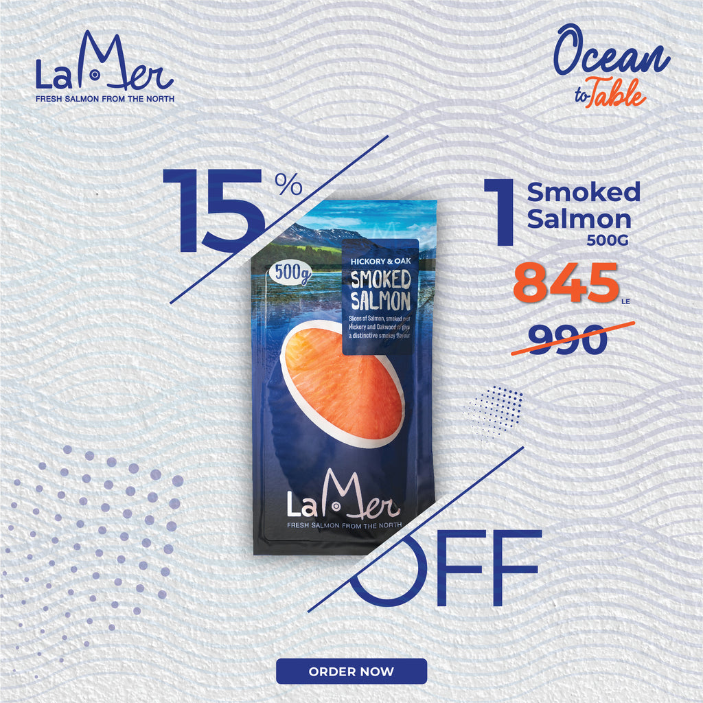 Buy 1 Pack 500g smoked salmon with 15% off