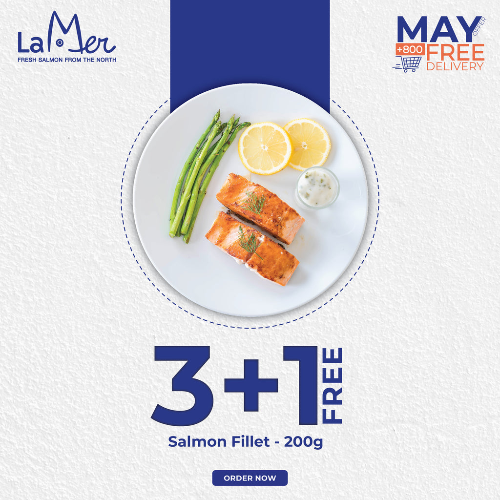 3 Salmon Fillet 200G + 1 Salmon Fillet 200G  Free