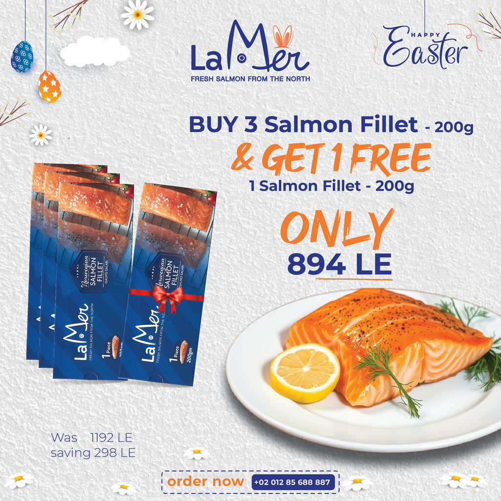 3 Salmon Fillet 200G + 1 Salmon Fillet 200G  Free