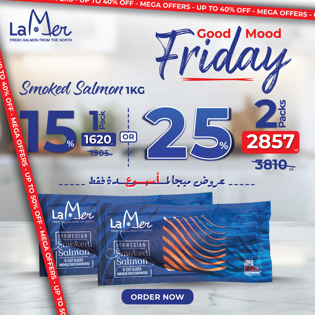 Norwegian Smoked Salmon Slices Skin Off 1 KG